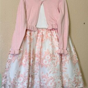 American Princess Pink and White Floral Dress